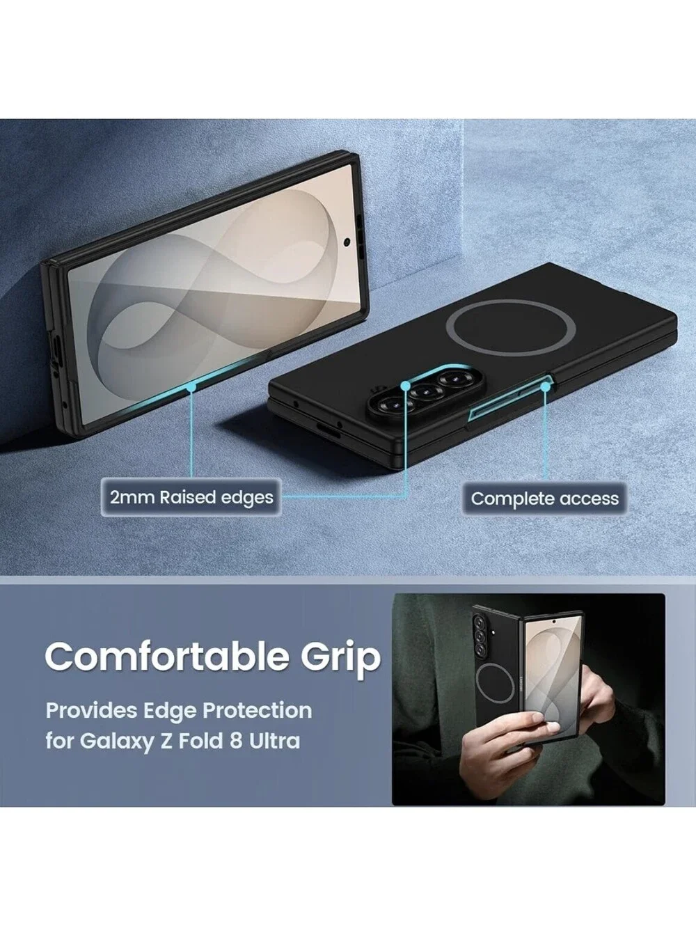 For Samsung Galaxy Z Fold 8/ 8 Ultra Matte Case Mag Safe Shockproof Screen Cover